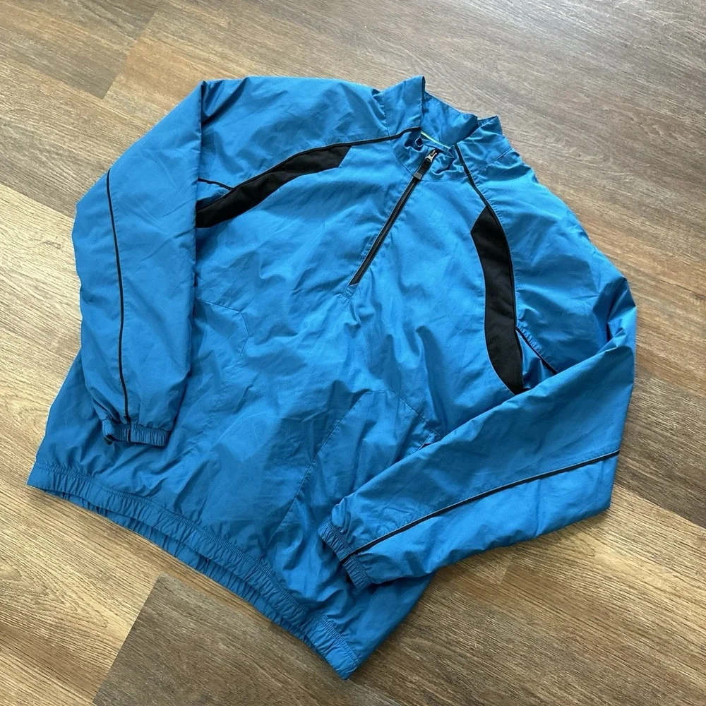 Adidas Climaproof Wind Men's Blue 1/4 Zip‎ Golf Pullover Sz Medium